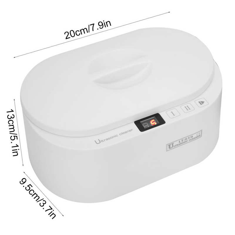 600ml Ultrasonic Cleaner Dentures Toothbrush Cleaning Machine Intelligent Eyeglasses Jewelry Wash LED Display Touch Screen