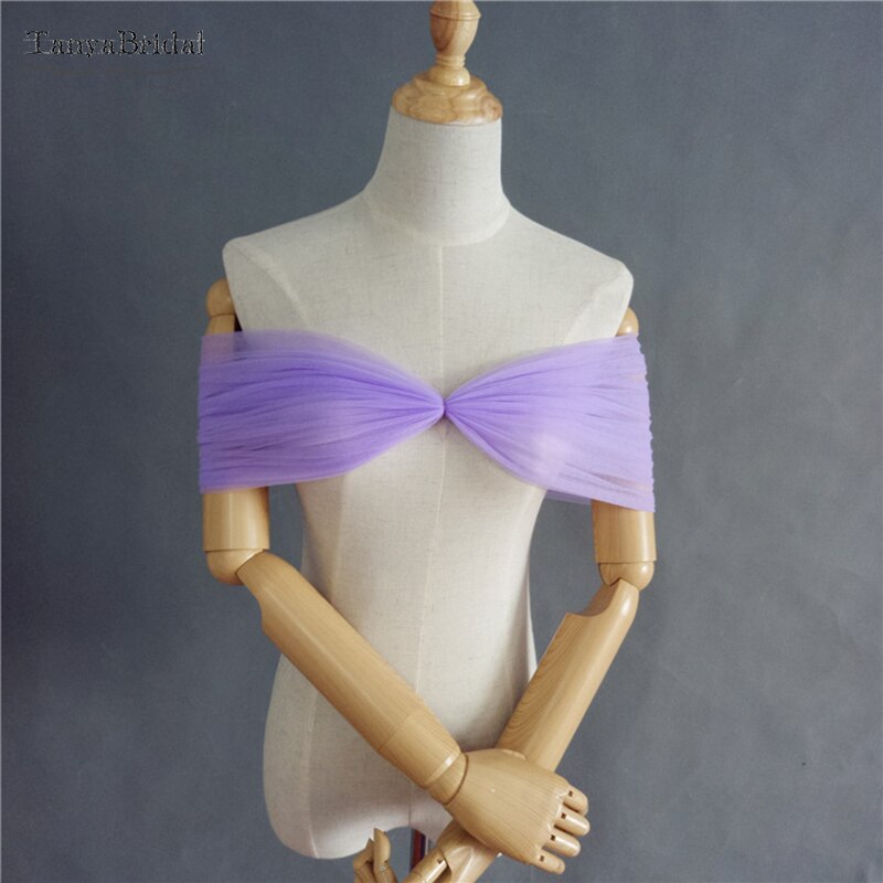 Burgund/Champagner/Blau/Schwarz/Rosa/Grau Einfache Tüll Hochzeit Boleros Schöne Elegante Schal Anzug Für fehlschlag Size80-93cm DJ107