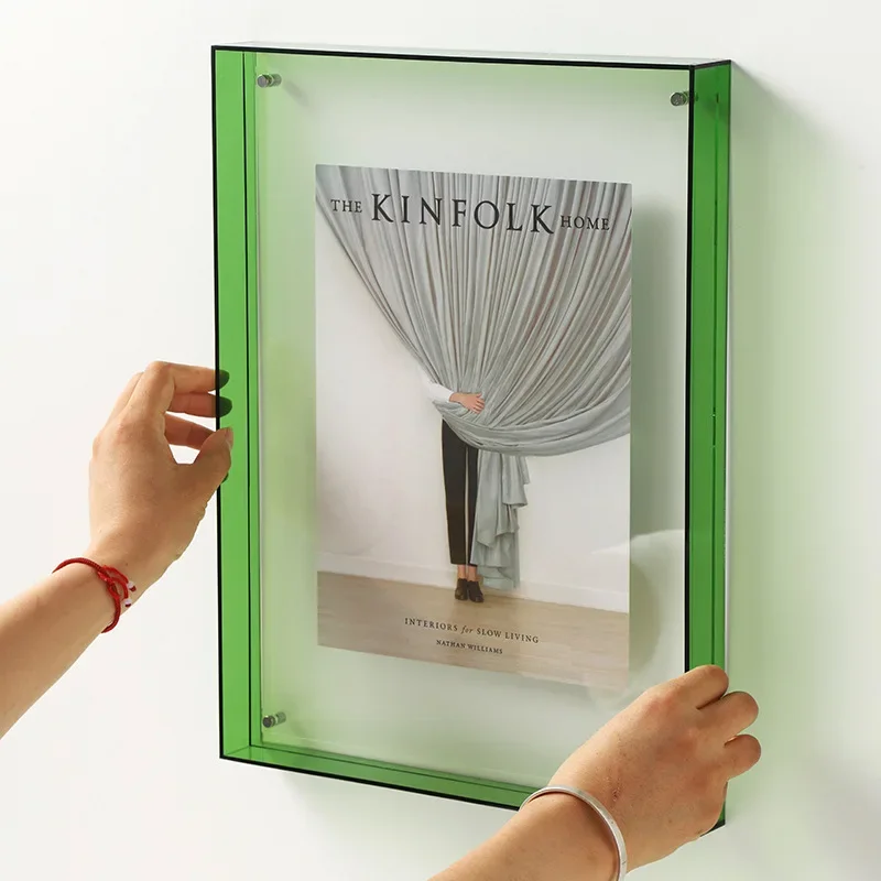 Cadre Photo Transparent en acrylique Double face, bricolage, affiche, peinture, Hall, chambre à coucher, décoration murale, cadre Photo de Table de Style Ins