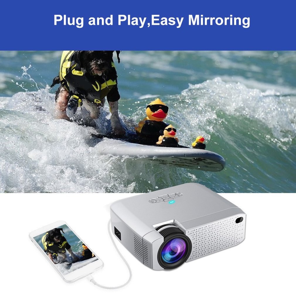 D40W Led Mini Projector Hd 1080P Video Projector Lumen Home Theater Media Player Video Beamer Proyector
