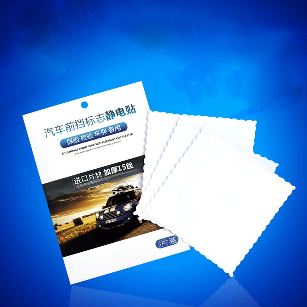 15s Thickening Car Static Front Gear Annual Inspection Insurance Stickers Environmental Protection Signs