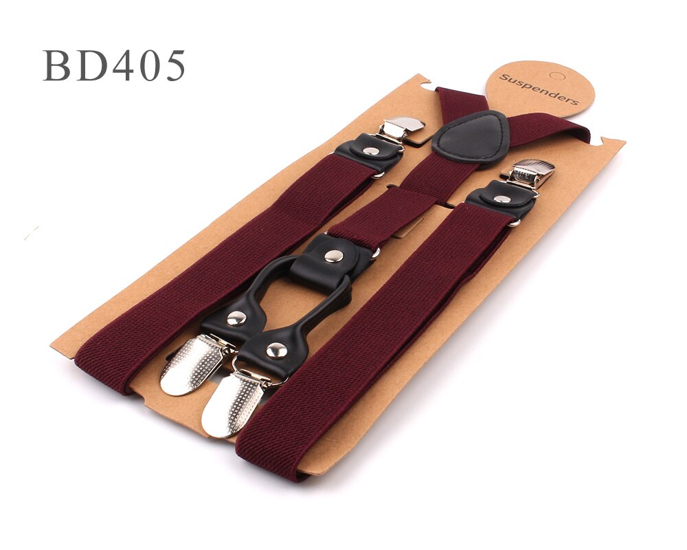 Bretelles élastiques solides et réglables pour garçons et filles, couleur bonbon, accessoires de mariage,: BD405