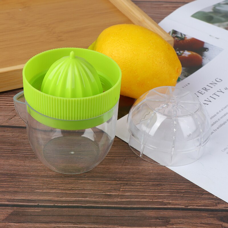 Mini bærbar saftpresser til citron 100%  frugtjuice gul håndholdt citruspresser plastpresser sundt liv køkkenværktøj