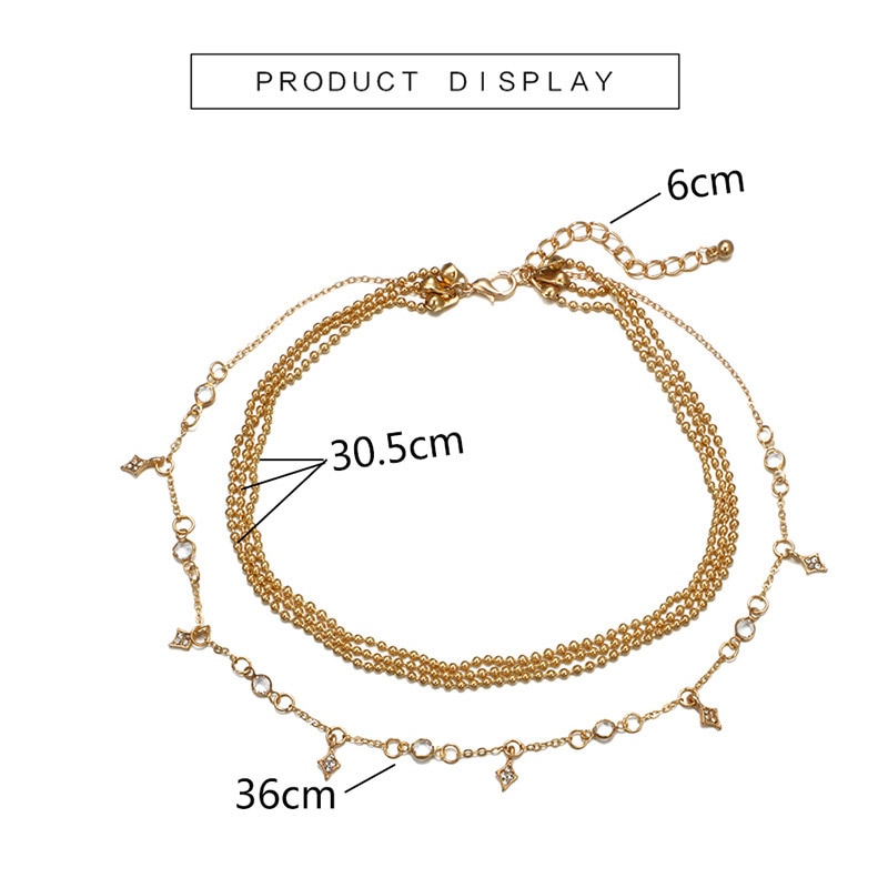 Meerlagige ketting voor vrouwen met strass steentjes statement ketting voor vrouwen met ster kralen ketting sieraden goudkleurig verjaardagsfeestje