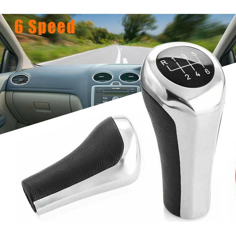 6 Speed Gear Shift Knob Shifter Knob Black and Chrome Gloss for BMW E60 E61 E65 E81 E83 E84 E87 E90 E91 E53: Default Title