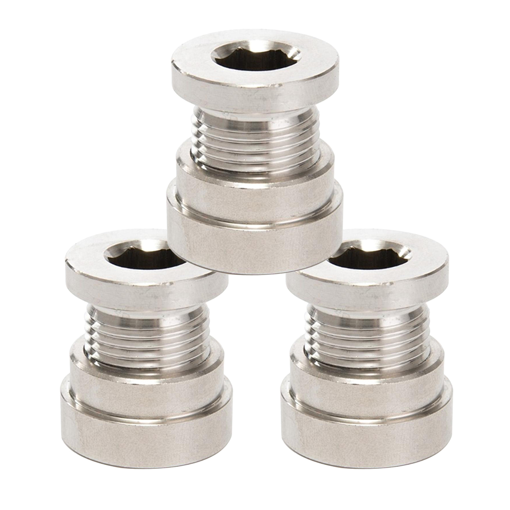 3 Pack M18X1.5 O2 Oxygen Sensor Fittings Mounting Bung And Plugs (1 Bungs/1 Plugs)
