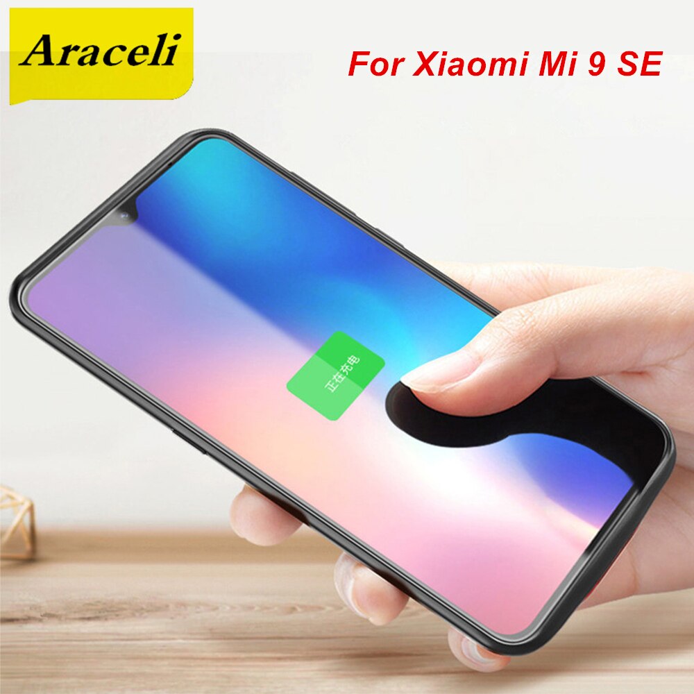 Araceli 4700 MAH para Xiaomi Mi 9 SE batería externa caso inteligente Capa de la cubierta de la batería de banco para el Xiaomi 9 SE cargador