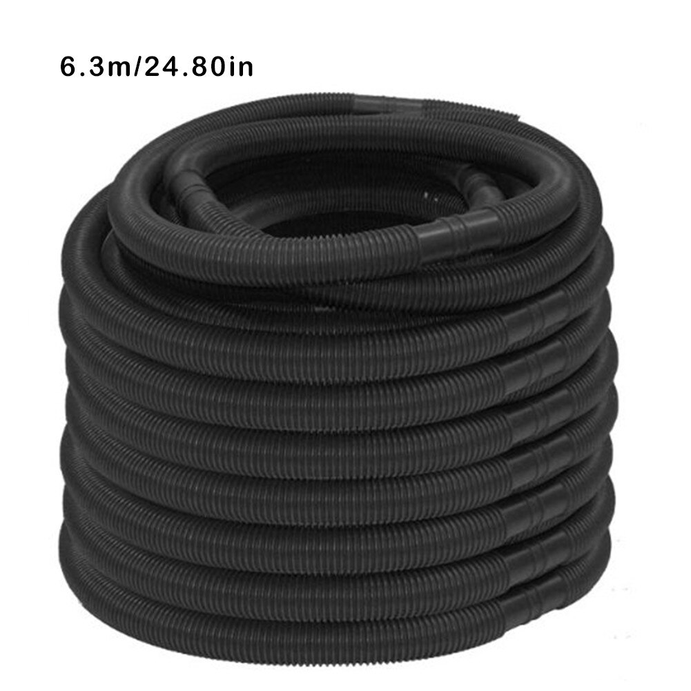 Manguera de agua para piscina con diámetro de 32 Mm y longitud Total de 6,3 m, manguera de jardín de plástico Flexible, tubería de agua: Default Title