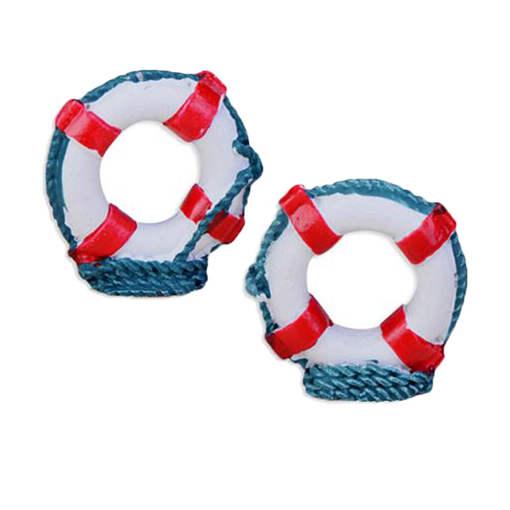 2Pcs Mediterrane Stijl Decoratieve Reddingsboei Thuis Marine Beach Decor