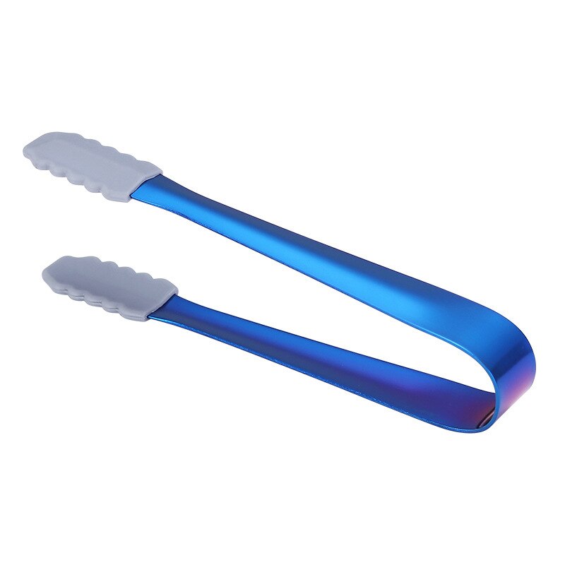 1pcs Ice Clip Ice Tong Bread Food BBQ Clip Multicolored Sugar Tongs Small Ice Tongs Ice Cooling Ice Cube Small Kitchen Tongs: Blue-13.5cm
