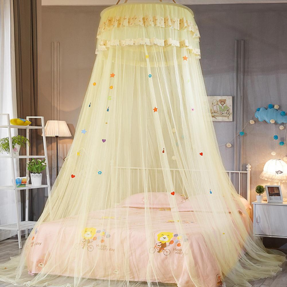 Altezza 2.7M Appeso di Zanzara Della Principessa Netto Letto Tenda Letto A Baldacchino Tenda Pieghevole Baldacchino Sul Letto Elegante Fata Del Merletto dossels
