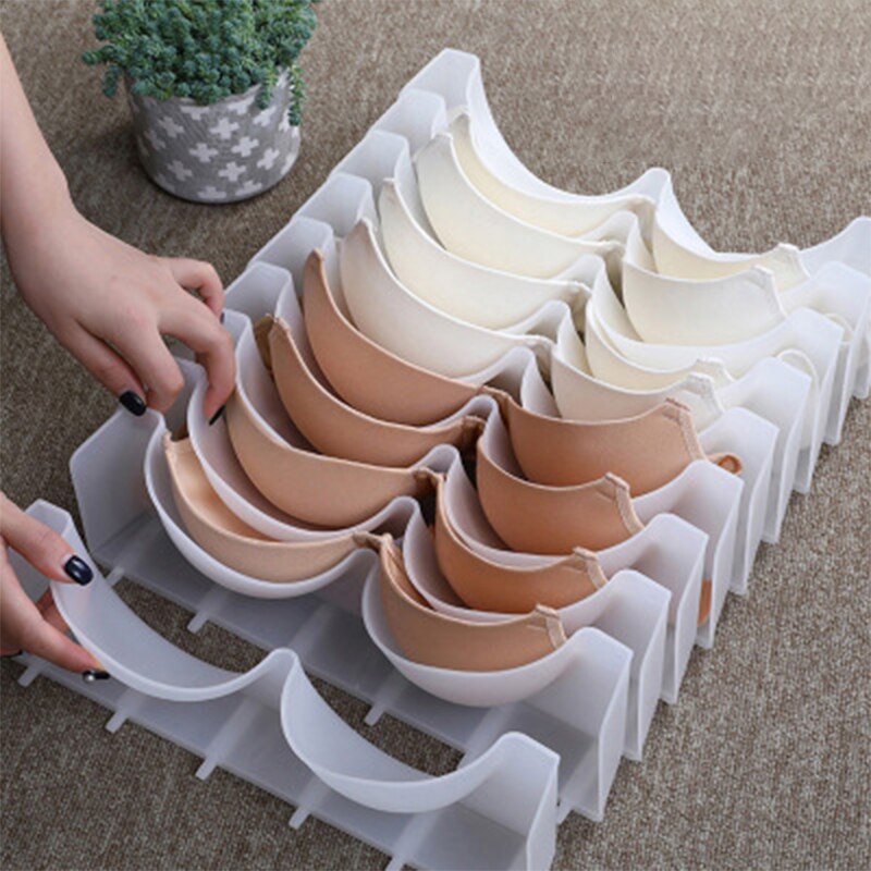 Underwear Boxes Stable Stackable Bra Storage Rack Wardrobe Drawer Divider Finishing Combination Bra Organizer 34.5x11x6.5cm