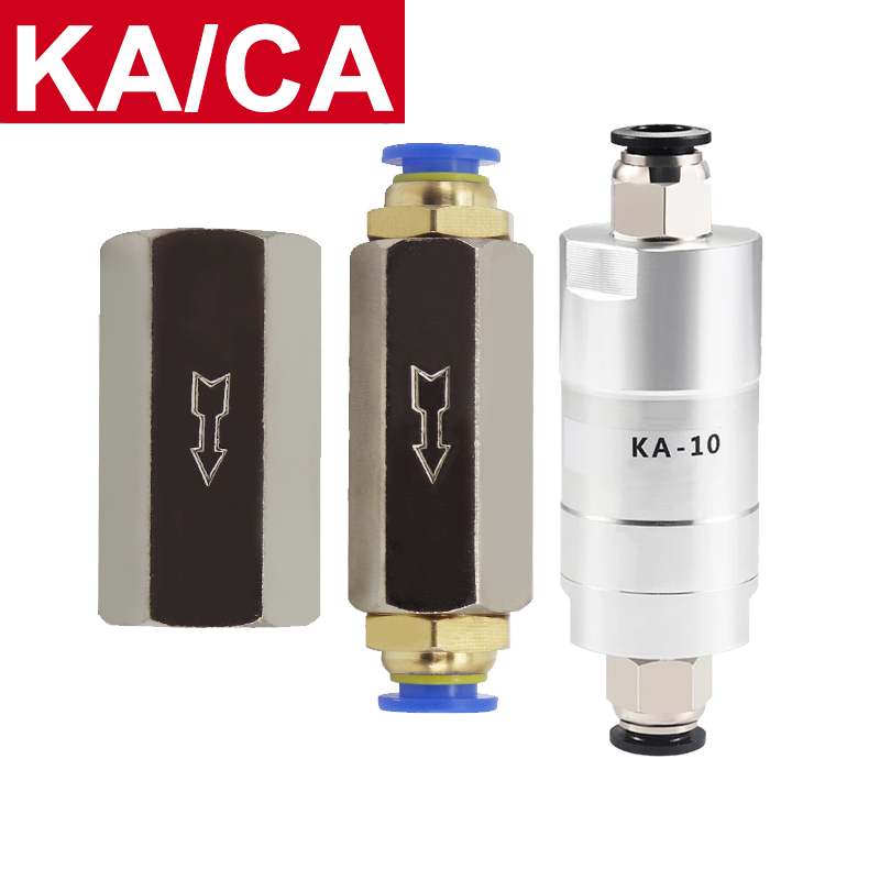 Ka -06 ka-08 ka-10 ka-15 luft tilbakeslagsventil i aluminium pneumatisk tilbakeslagsventil kobberforniklet enveisventil cv -01 02 03 04