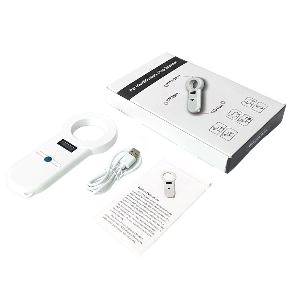 Pet ID Reader Animal ID Reader Chip Digital Scanner Rechargeable Microchip Handheld Identification Scanner for Poultry Livestock: H01-3