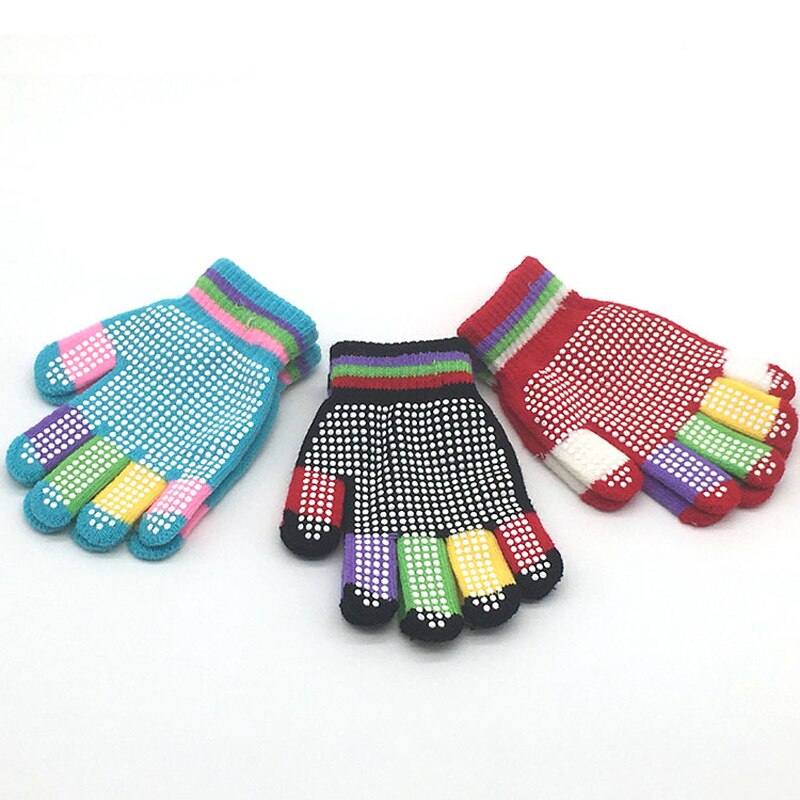 Child Anti-skid Magic Glove Kids Magic-Stretch Gripper Gloves Dot particle Offset Printing Baby Knitted Warm Gloves Kid