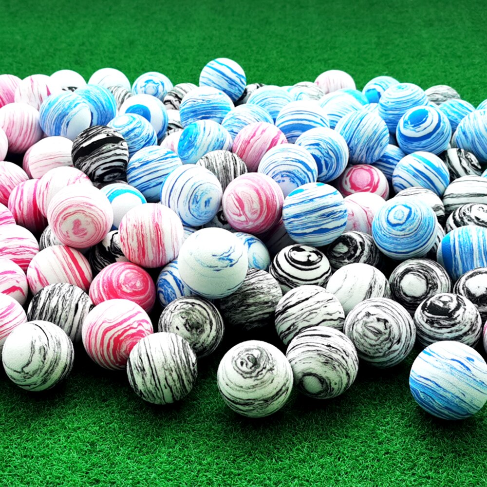 20Pcs/Set EVA Foam Golf Balls for Indoor Golf Practice Balls for Golf Training Colorful Ink Painting Ball