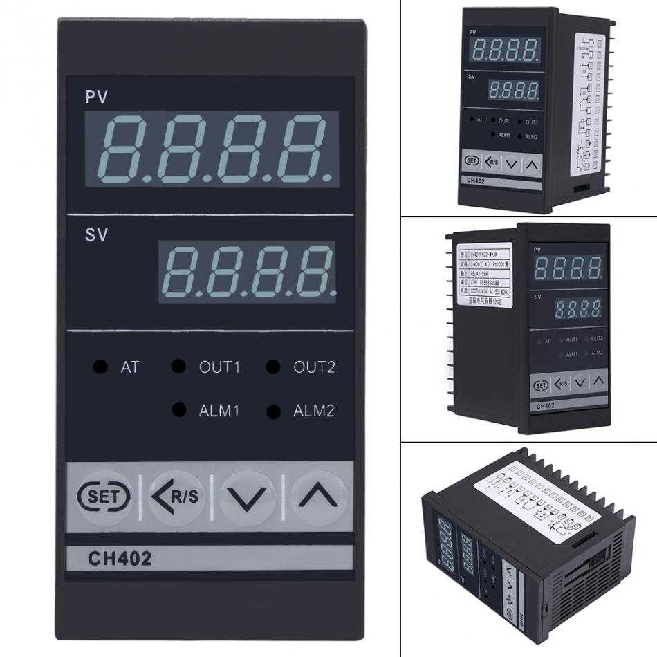 CH402 AC85-264V High Accuracy Smart PID Temperature Controller 4-20mA Thermostat Relay TC/RTD Input Assortment Fuzzy PID control