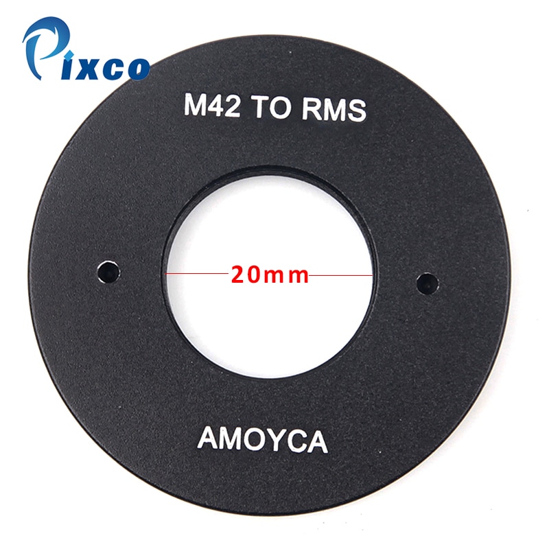 Pixco rosca interior: adaptador de lente RMS (20mm) compatible con lente RMS Royal microscopía de la sociedad a M42 montaje rosca interior rms