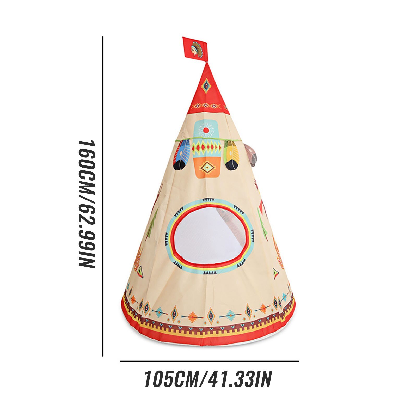 Leichte Falten Tipi freundlicher Spielzeug Indische Tipi Zelt Spielen Haus Außen Garten Strand Spielzeug eltern-Art-Interaktion Spielzeug