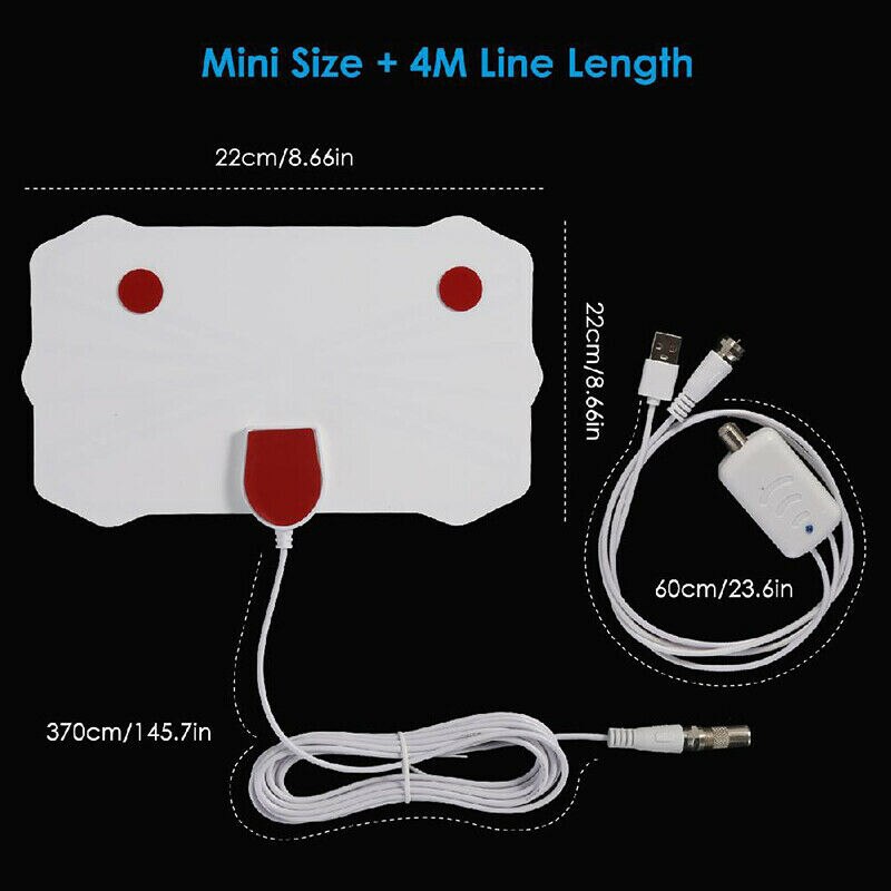 1 PCS Range Antenna with Amplifier TV Digital HD HDTV 1080p 4K Skywire Indoor