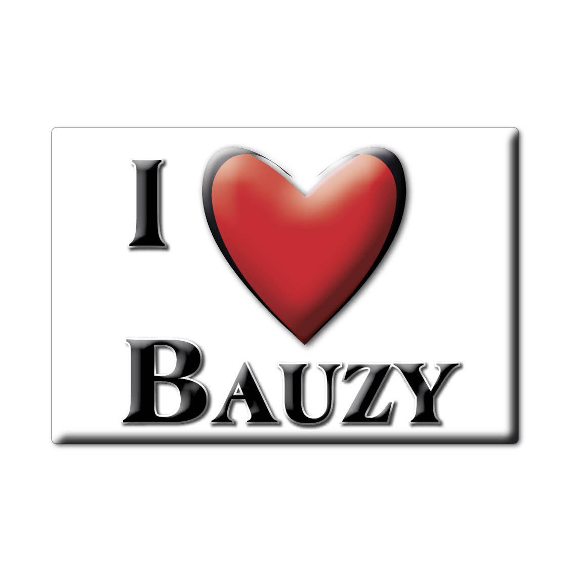 BAUZY aimant lodestone BRETAGNE (41) France frigo aimant SOUVENIR j'aime