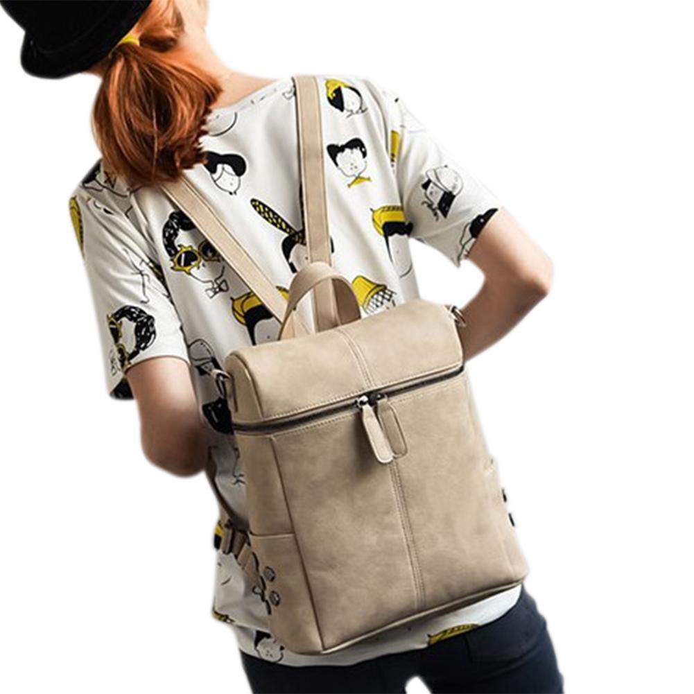 Dames PU Leren Rugzak - 20-35L - Klinknagels Dubbele Schouderband - Grote Reistas