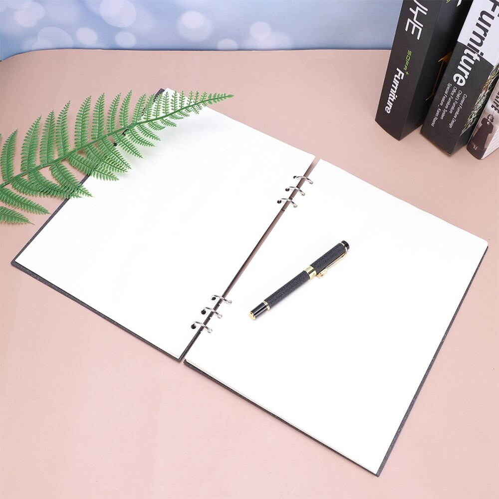 Sketch Notebook Blank Notepad Drawing Paper Painting Art Replacement Paper Supplies for Artist School (Black)