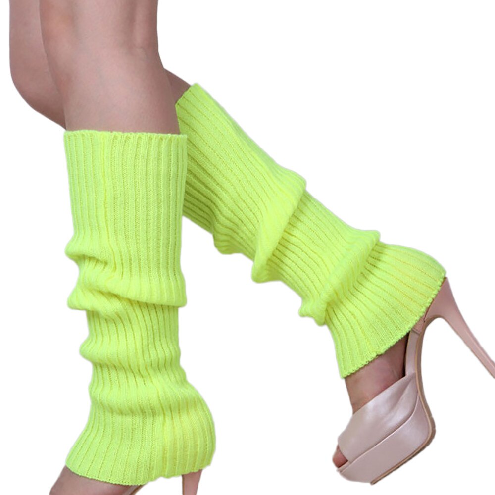 1Pair Women Kniting Leg Warmer Winter Knit Crochet Leg Warmers Fit For Sport Legging Lady Legging Foot Warmer: Mint Green