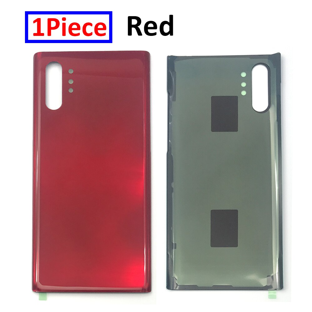 Battery Back Cover Glass Rear Door Replacement Housing STICKER Adhesive For Samsung Galaxy Note 10 Plus: Red Copy