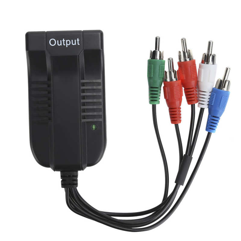 Component Audio Adapter to YPBPR Cable Adapter to Video+R/L 1080P Component Audio Video Converter Video R/L Converter