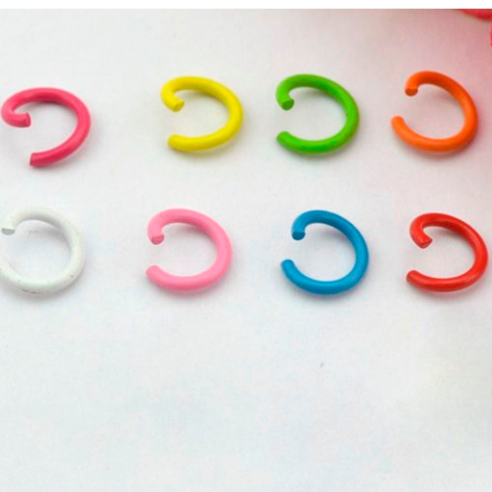 100 pcs/lot 1,2x8mm Bunte Metall DIY Schmuck Offene Einzelnen Loops Jump Ringe & Split ring für schmuck machen