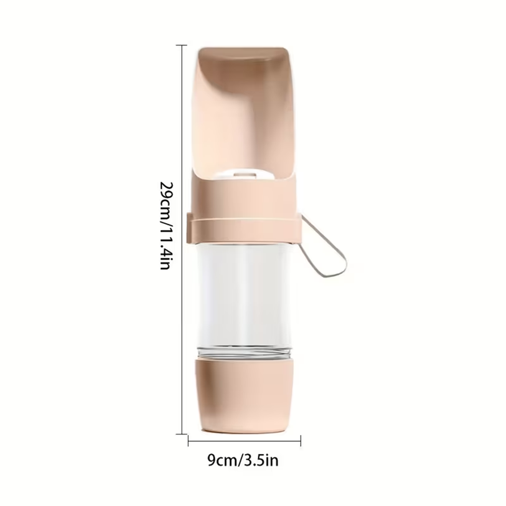 Borraccia per cani e gatti, ciotola per l'acqua, contenitore da viaggio anti-perdita per cuccioli, ideale per Mops, Chihuahua, Labrador: Rosa