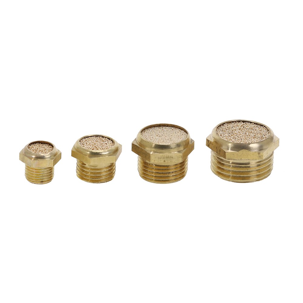 Exhaust Muffler Thread (1/8&quot;1/4&quot;3/8&quot;1/2&quot;) Pneumatic Plug Silencer Brass Connector BSLM-01/02/03/04 for Solenoid Valve Fitting