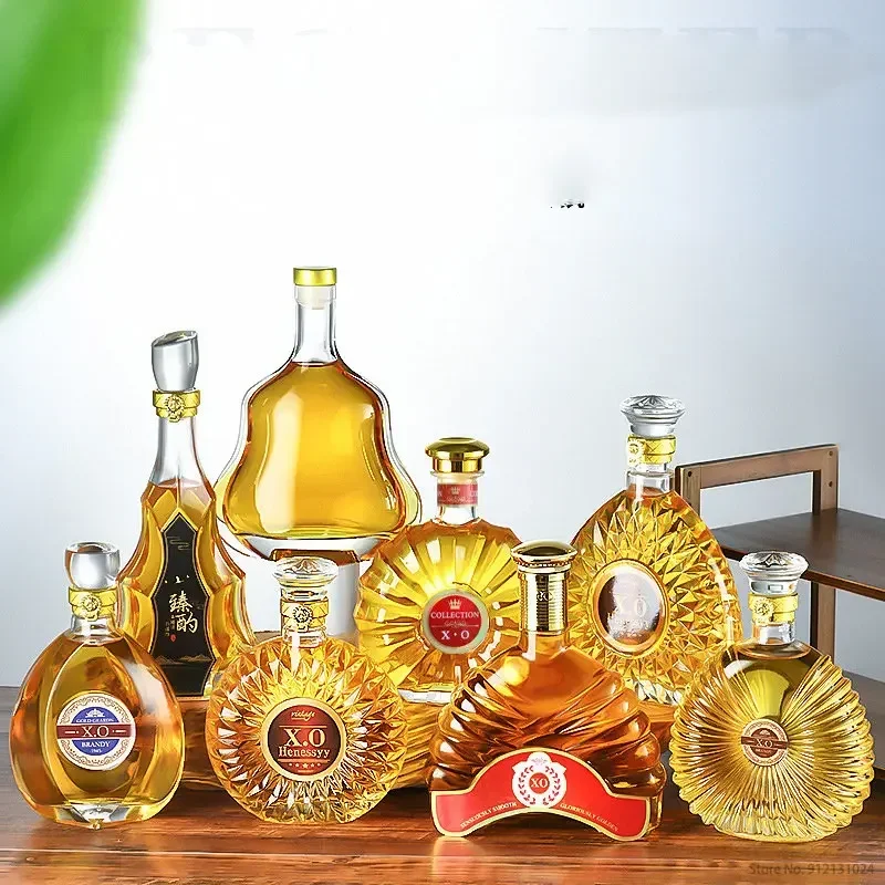 Decantador de whisky para licor, Bourbon escocés, tapón hermético, sin plomo, artículos de bar de lujo, 750 ml