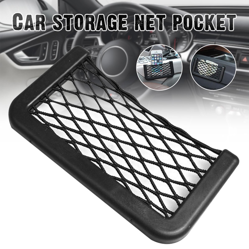 Auto Opslag Netto Pocket Automotive Car Seat Side Storage Mesh Bag Organizer Smartphone Houder NJ88