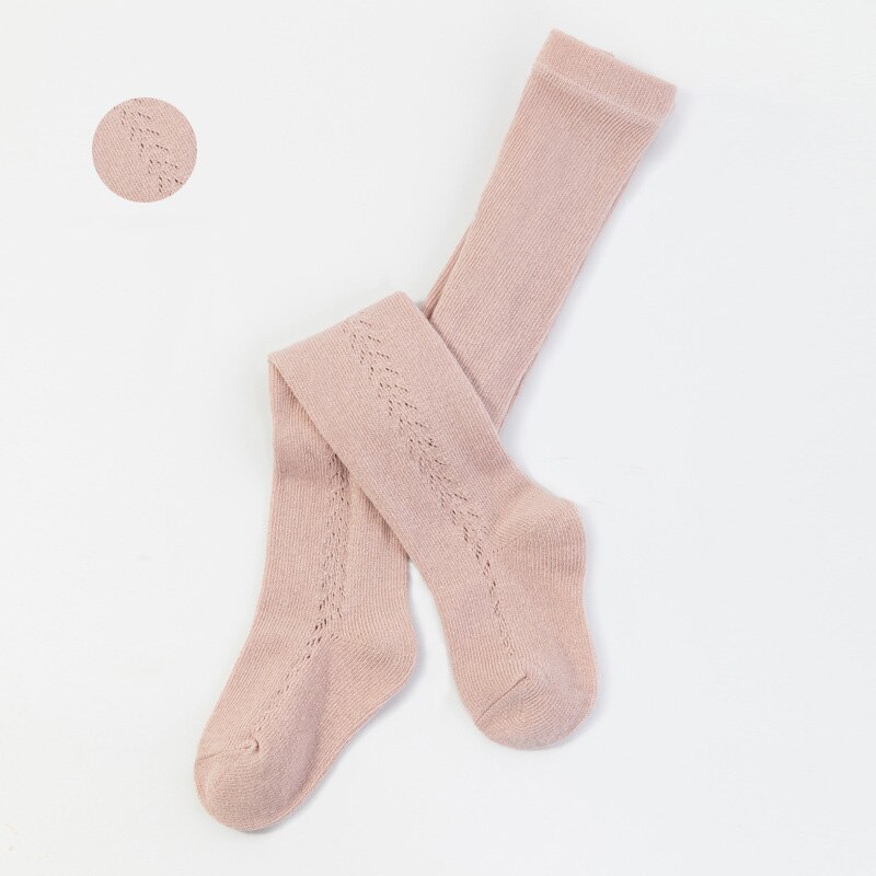 Sommer Baby Mädchen Strumpfhosen Dünne Atmungsaktive Weiche Baumwolle freundlicher Strumpfhosen Einfarbig Hohl Kleinkind Kleinkind Strümpfe Baby Kleidung: Rosa