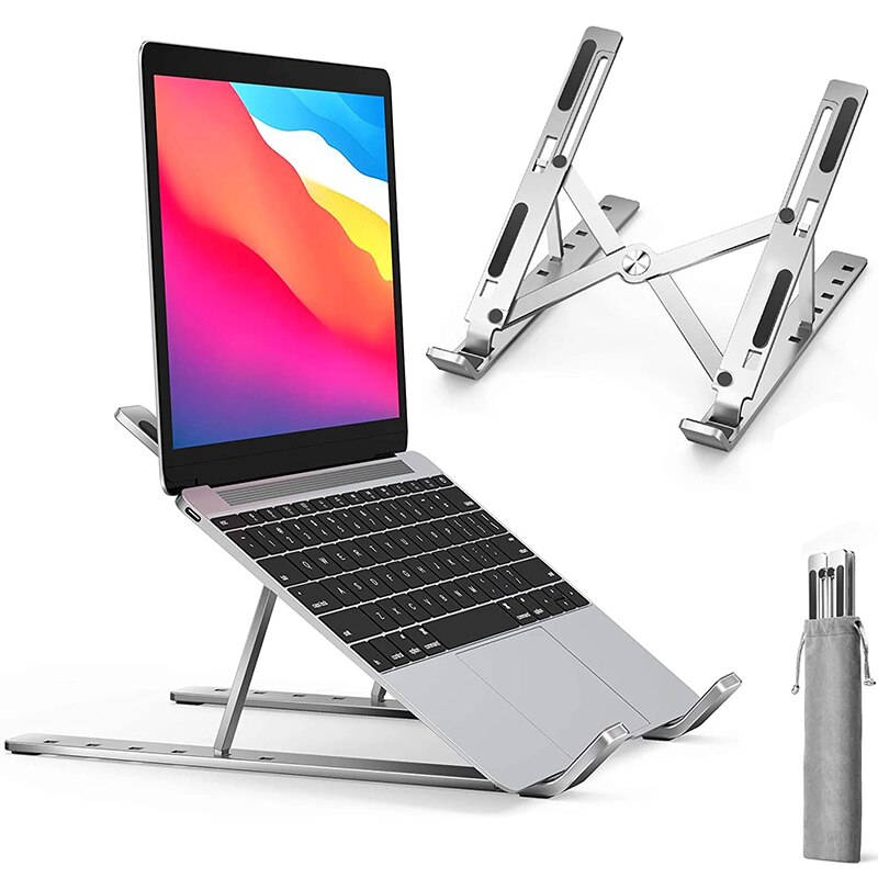 Metall Tragbare Faltbare Laptop Stand Einstellbare Notebook Halter Aluminium Unterstützung Für Macbook Pro Air Computer Tablet Basis Schreibtisch
