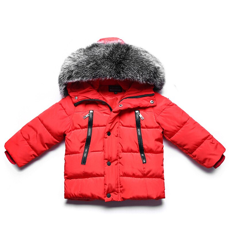 Student Meisje Jas Met Bont Kap Wol Rits Jas Rood Winter Herfst Vallen 2 3 4 5 6 7 Jaar Oud Kleding