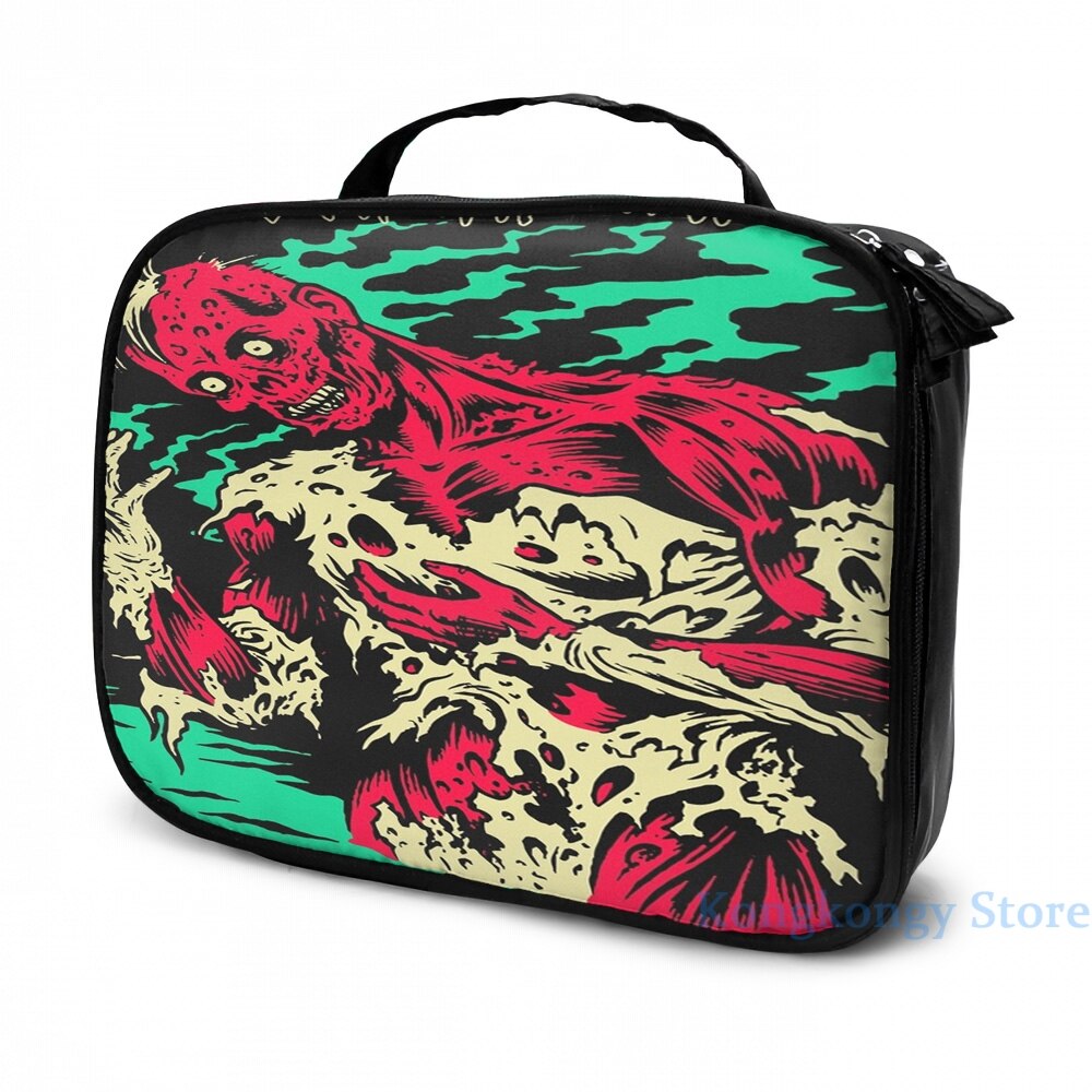 Divertido estampado gráfico The Cramps (color) mochila con carga USB para hombres, mochilas escolares para mujeres, bolsa de viaje para ordenador portátil: Cosmetic bag
