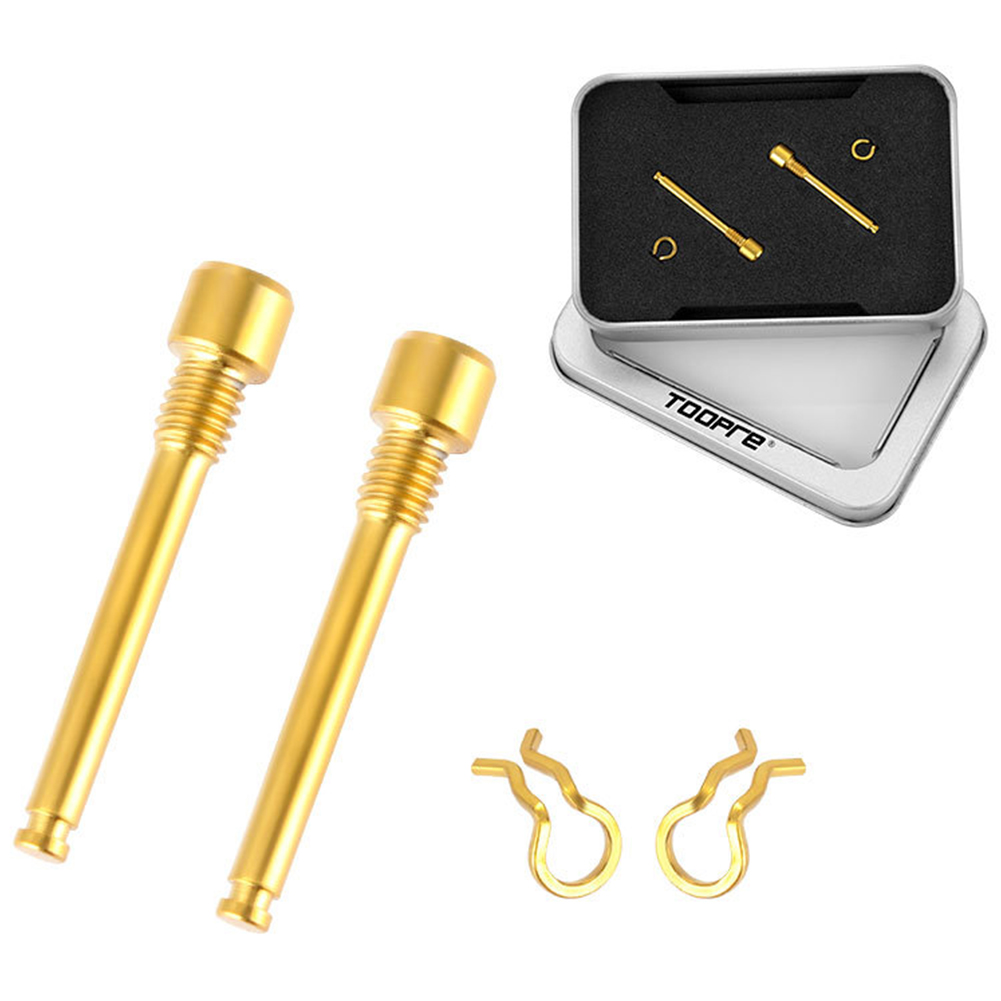 Bicycle Hydraulic Disc Brake Pad Bolts Circlip Retainer Pin Lightweight Titanium Alloy Cycling Bike Accessories: WHITE