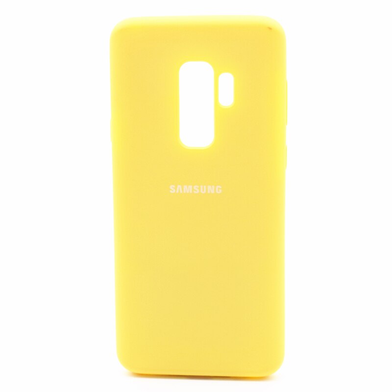 Funda de silicona líquida Original para Samsung Galaxy S9/S9 Plus, cubierta trasera de silicona blanda oficial para Samsung Galaxy S9/S9 Plus: Galaxy S9 / Yellow