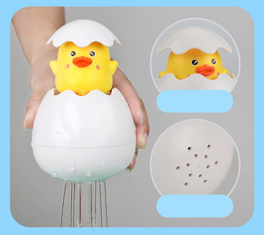 Kids Bath Toys Baby Cute Duck Penguin Egg Water Spray Sprinkler Bathroom Sprinkling Toys Beach Shower Swimming Toddler Toys