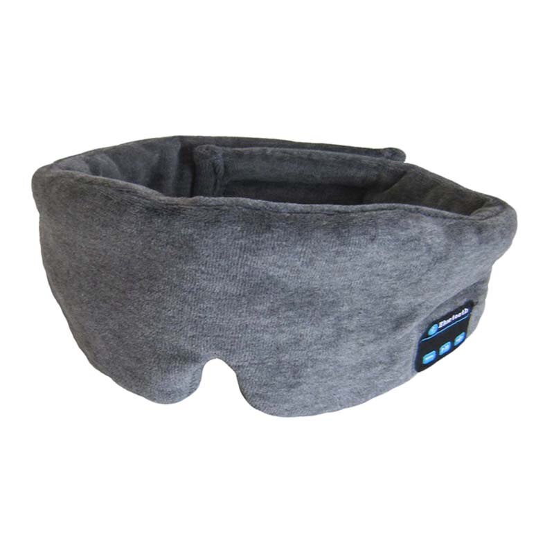 JINSERTA Draadloze Stereo Bluetooth Oortelefoon Slaap Masker Telefoon Hoofdband Slaap Zacht Oortelefoon voor Slapen Oogmasker Muziek Headset: Gray