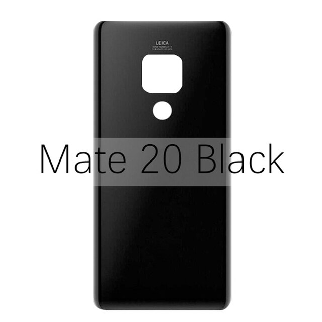 Achter Deur Behuizing Case Voor Huawei Mate 20 Mate 20 Pro 20 Lite Batterij Cover Terug Glas Panel Batterij Cover mate20 Vervangen: Mate 20 Black