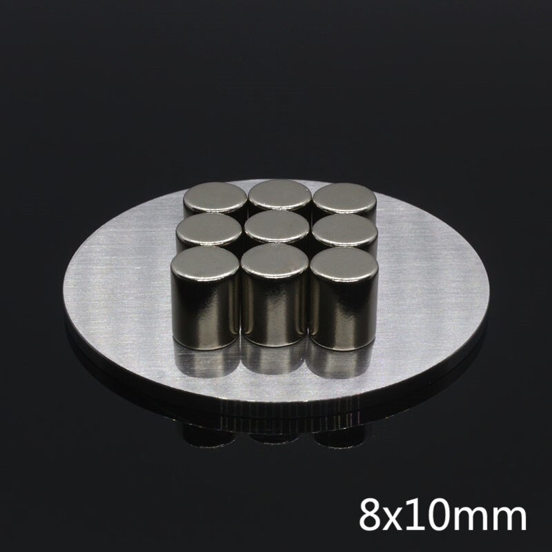 1/2/5/10/20/50Pcs 8x10 Neodymium magnet Disc N35 Rare Earth Small Strong Round Permanent Fridge Electromagnet NdFeB Magnetic