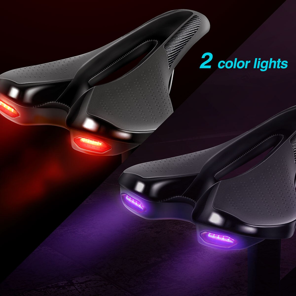 Bicycle Seat With Bicycle Smart Automatic Brake Sensor Light Waterproof LED Rechargeable Riding Tail Light, Bicycle Tail Light