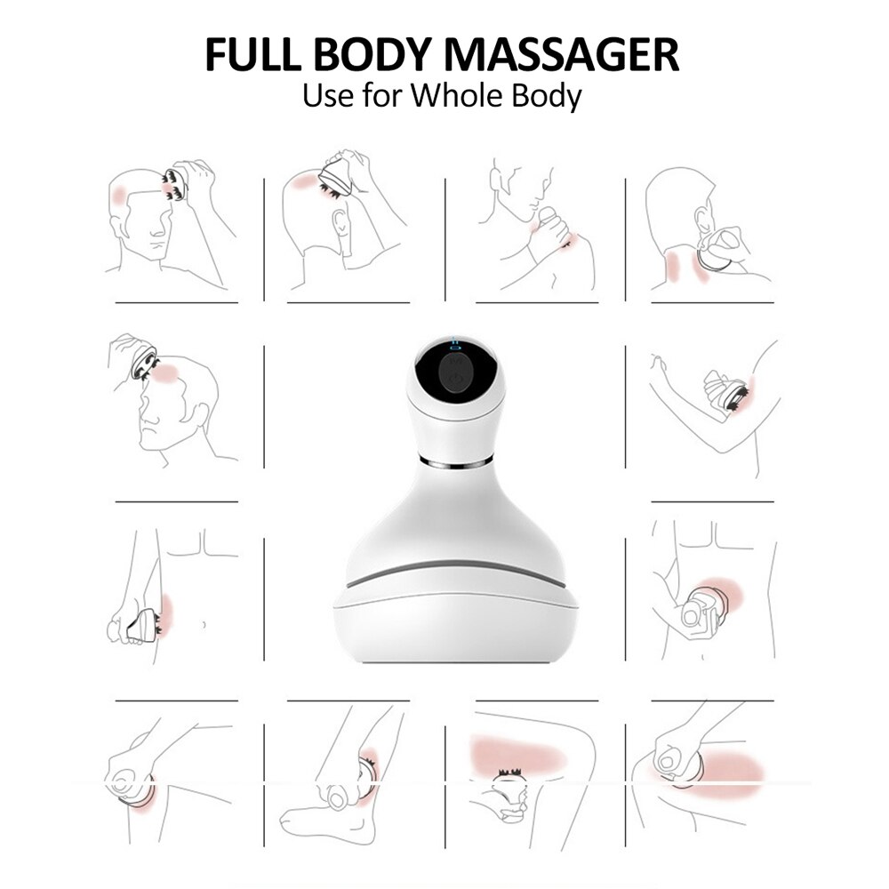 Masseur de tête électrique 3D étanche, Vibration sans fil, Massage du cuir chevelu, prévient la perte de cheveux, soulage la Migraine, Rechargeable par USB