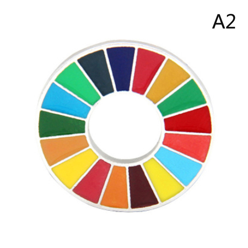 6g målene for bæredygtig udvikling broche united nations sdgs rainbow pin badge smykker til kvinder mænd lgbtq: A2