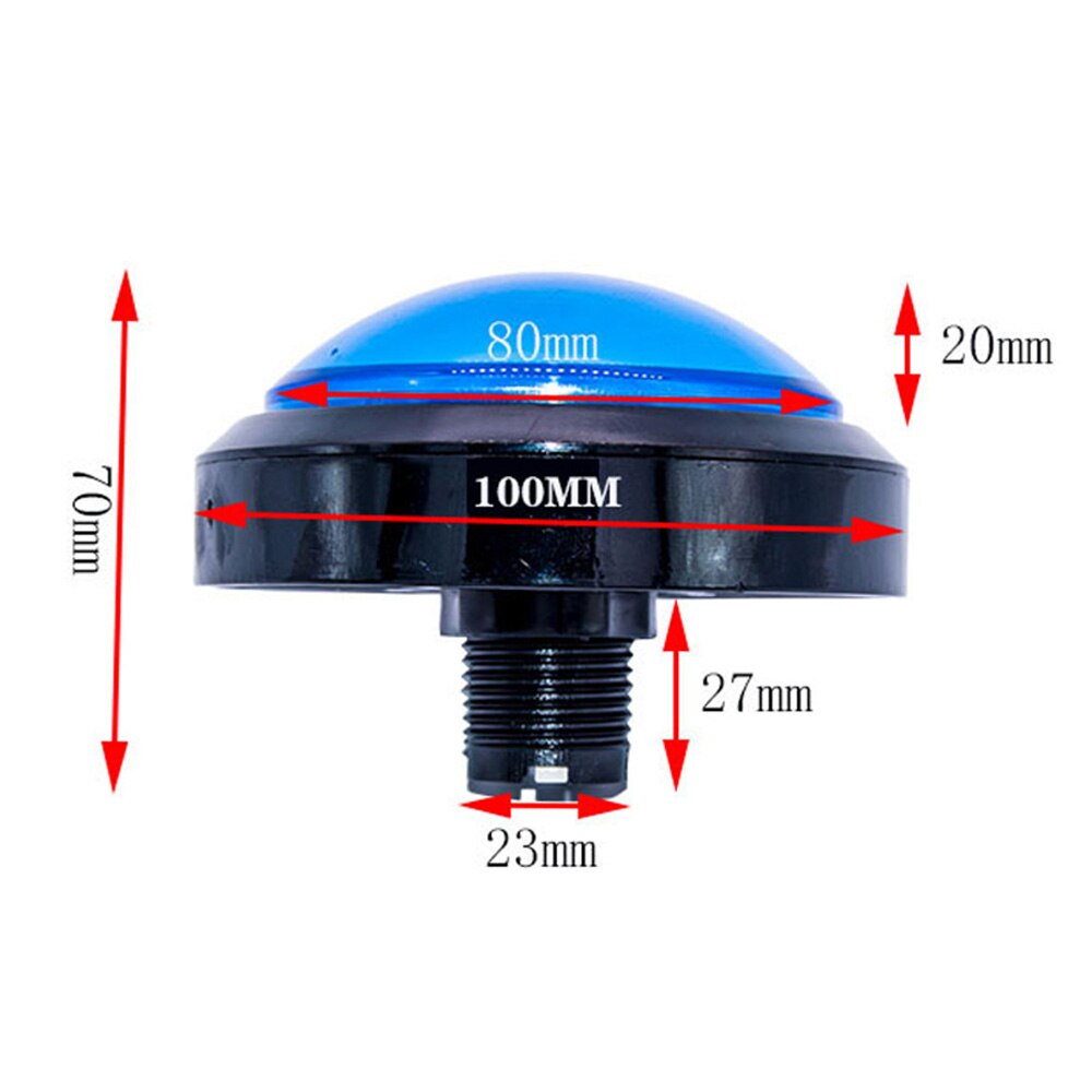 Botón para proyectos de juego con forma de cúpula con pulsador para Arcade, luz LED de 100mm, 5 colores disponibles.