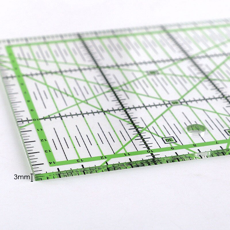 1Pc High-grade Multi-Function Acrylic Drawing Ruler 15*15cm Sewing Measuring Patchwork Yardstick Rulers School Office Supplies